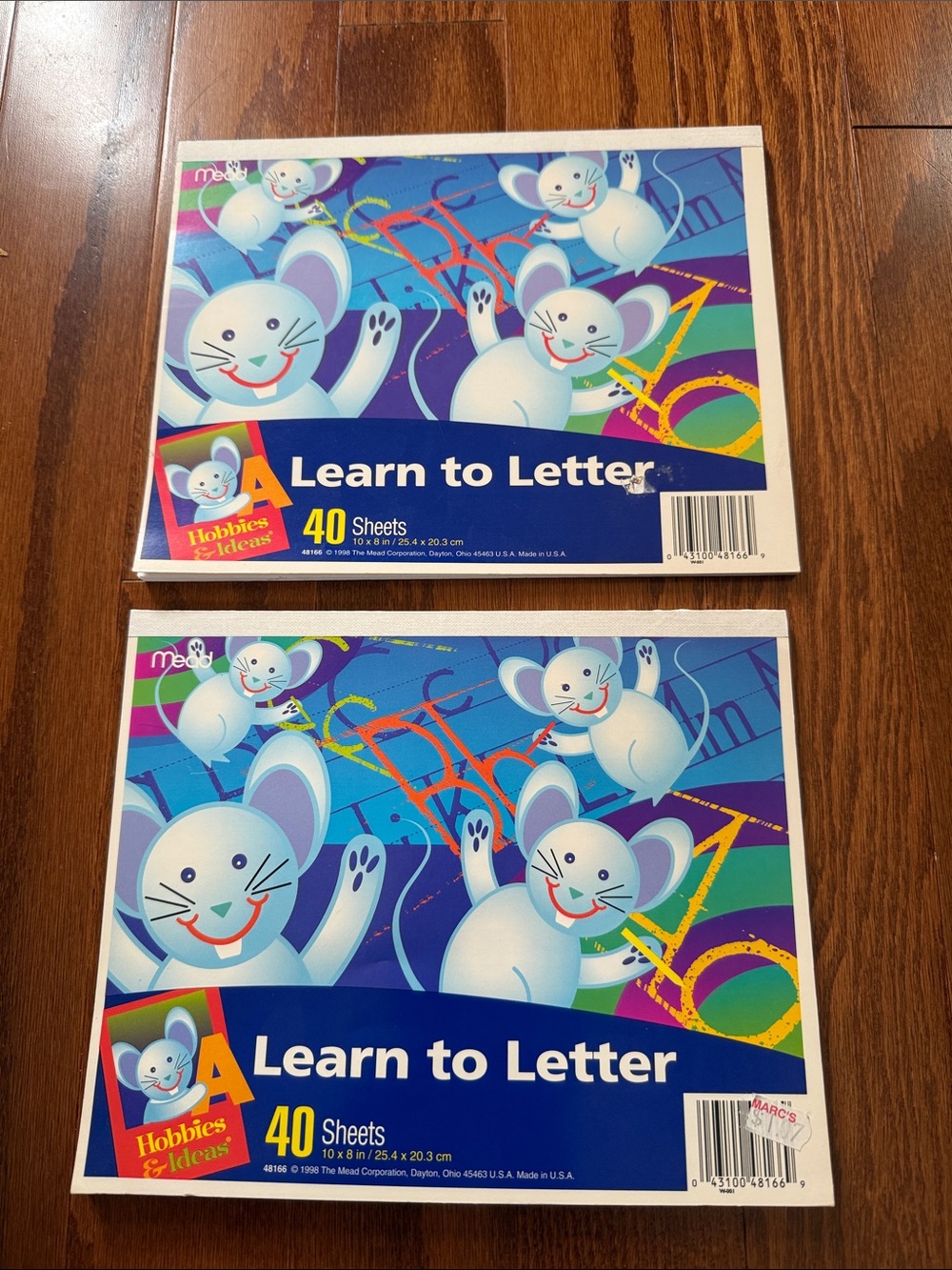 Vintage 1998 Mead Learn to Letter Handwriting Paper Pads Set of 2